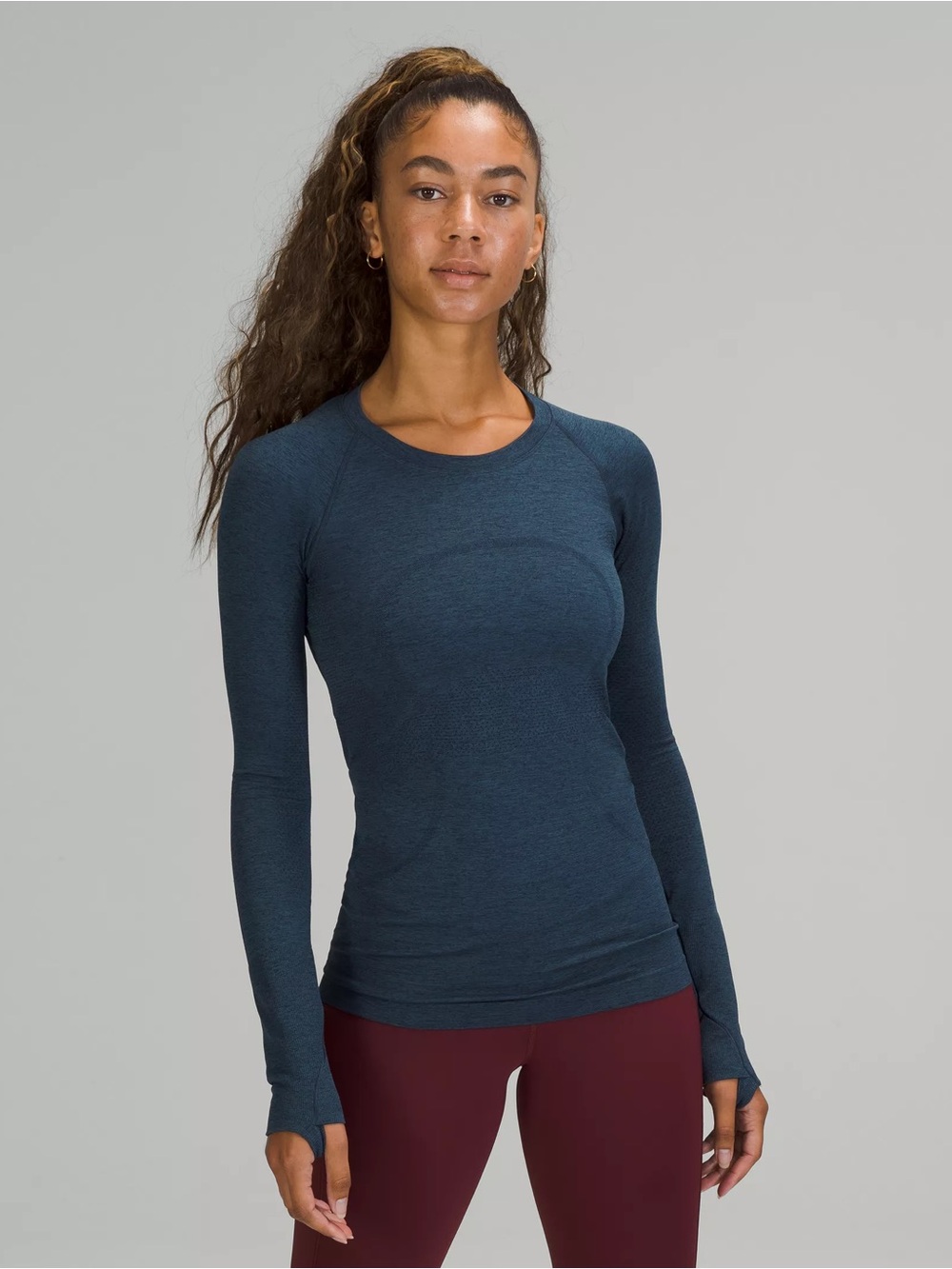 Lululemon Swiftly Tech Long Sleeve Shirt 2.0 True Navy/Iron Blue Running Top 6